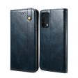 Oil Wax Surface PU Leather + Inner Soft TPU Phone Cover Case with Wallet Stand for Oppo F19 A74 4G Supply