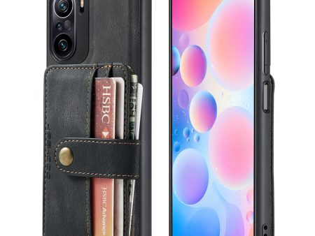 JEEHOOD For Xiaomi Redmi K40 K40 Pro Mi 11i Poco F3 Anti-Scratch Wallet Case Shockproof Phone Cover RFID Blocking Protector Support Wireless Charging Fashion