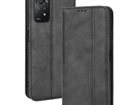 For Xiaomi Redmi Note 11 Pro 4G (MediaTek)   Redmi Note 11 Pro 5G (Qualcomm) Wallet Stand Flip Folio Cover Mosaic Imprinted Vintage PU Leather Magnetic Auto-absorbed Protective Case For Cheap