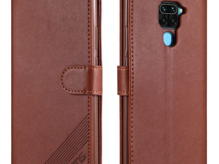 AZNS Leather Wallet Case for Xiaomi Redmi 10X 4G   Redmi Note 9 Cheap