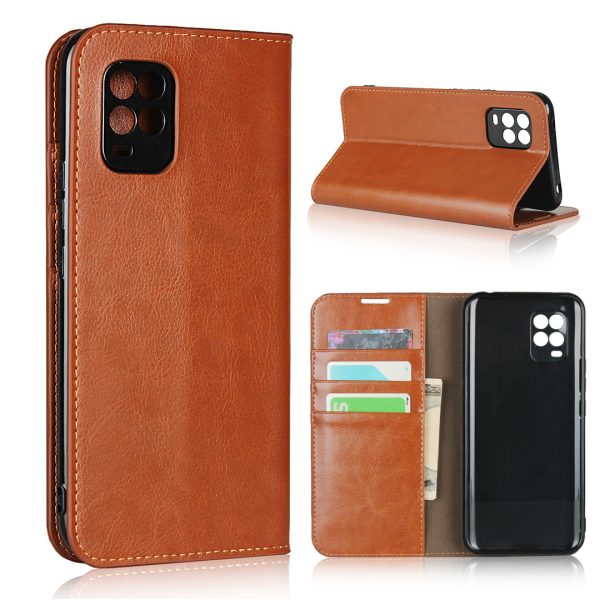 Crazy Horse Skin Genuine Leather Shell for Xiaomi Mi 10 Lite 5G Cheap