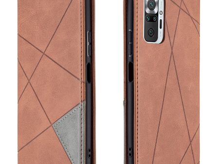 Geometric Pattern Stand Leather Card Holder Cover for Xiaomi Redmi Note 10 Pro Max   Redmi Note 10 Pro For Discount